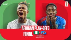 نيجيريا تلتقي جمهورية الكونغو الديمقراطية في الرباط ضمن نهائي المُلحق الإفريقي المؤهل إلى كأس العالم